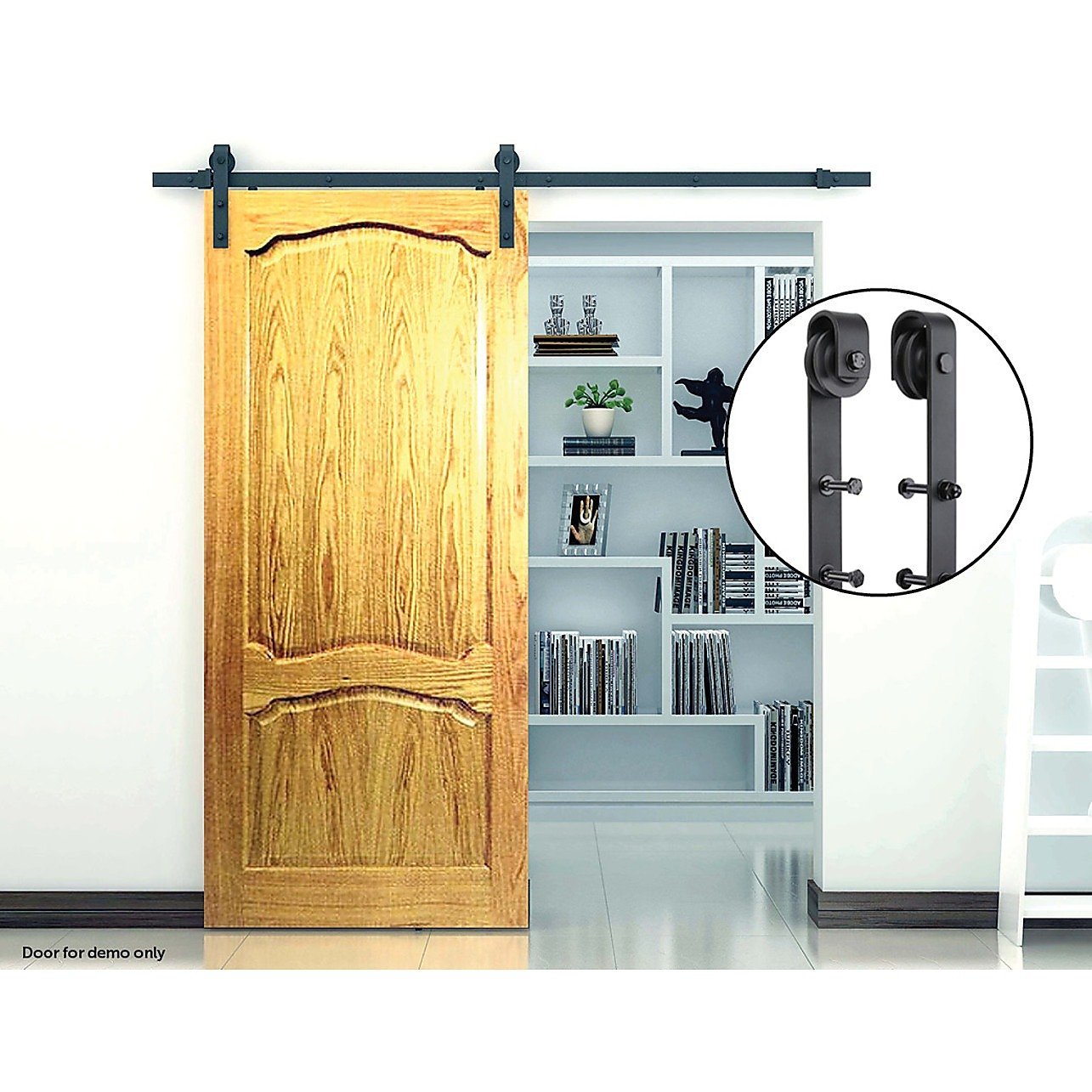 Black Sliding Barn Door Hardware 2M