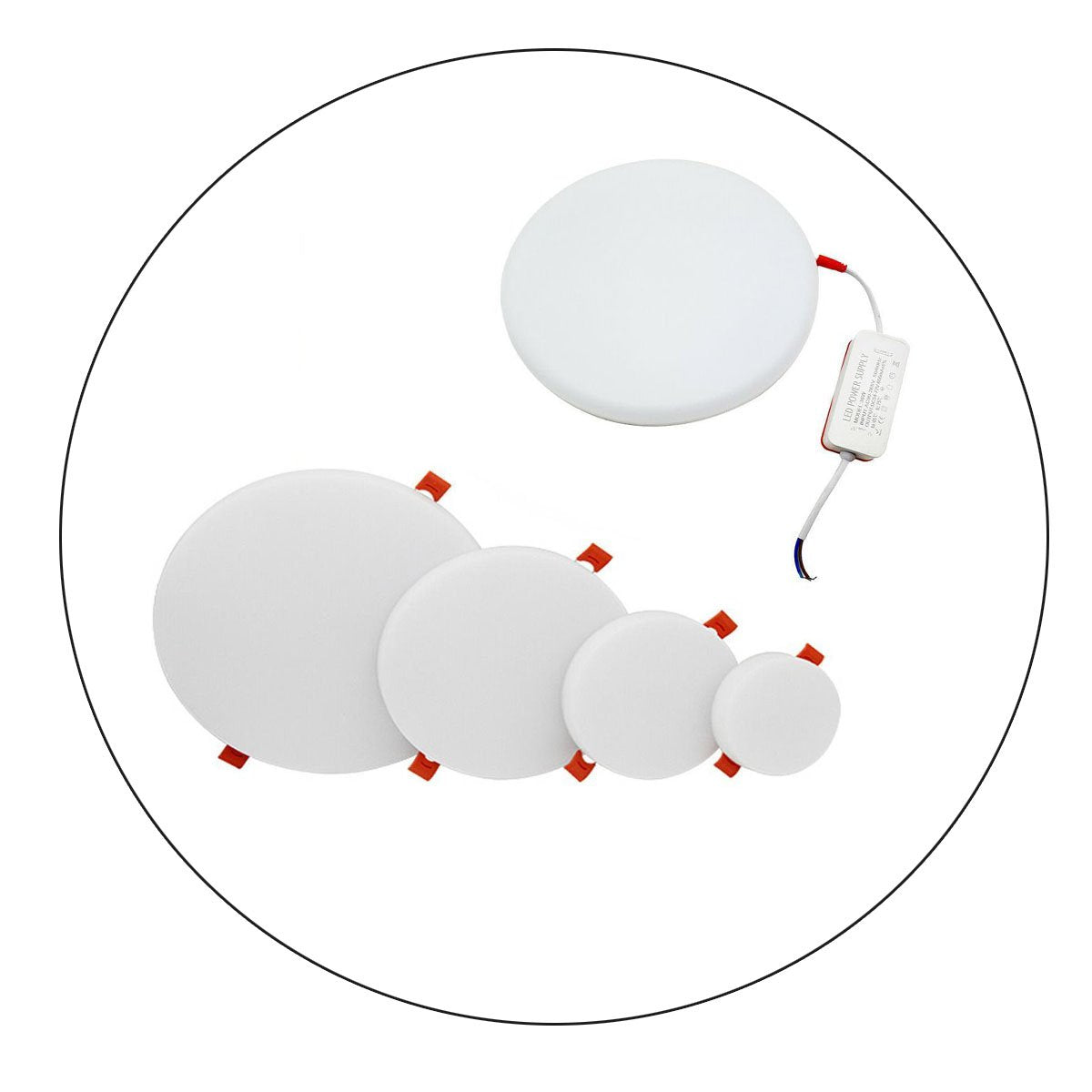 LED Ceiling Light Panel Down Light Round Recessed Kitchen Bathroom