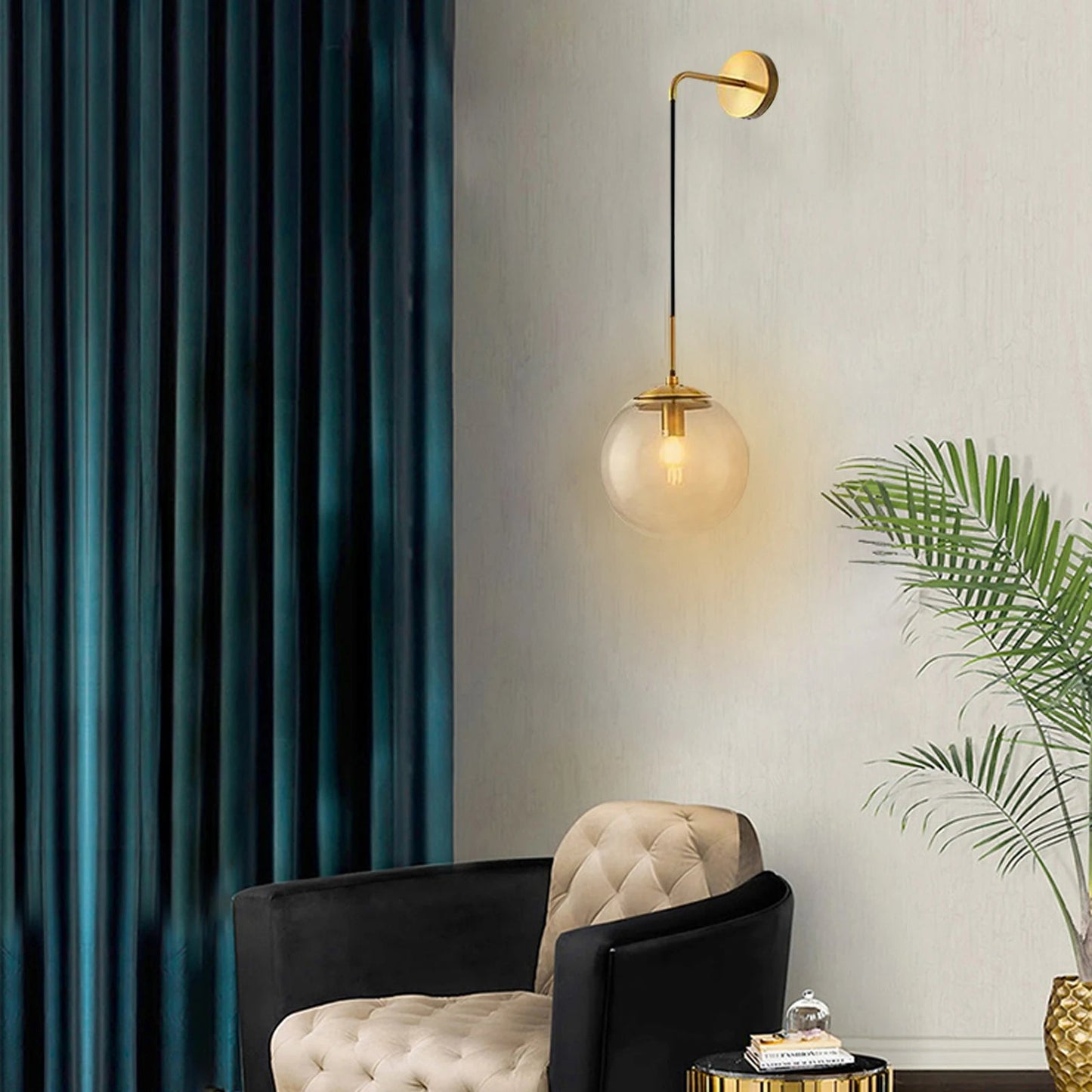 Nordic Glass Ball Wall Light for Living Room Interior Bedroom Wall